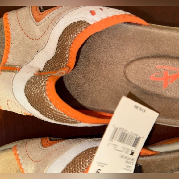 Leather  Orange and Tan Sandals by Athletech Size 9 NWT - Picture 5 of 5